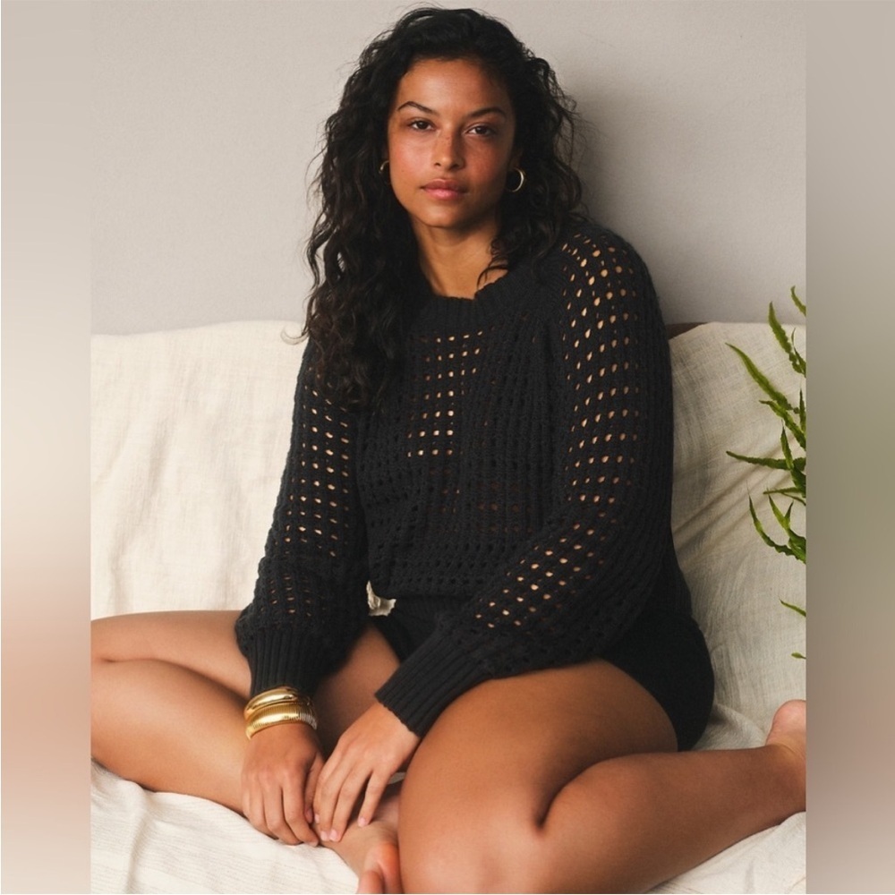 J.Crew Pointelle crewneck sweater